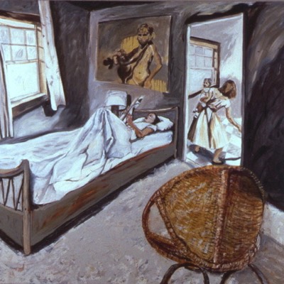 Mother's Helper 1989  oil on canvas 68X72