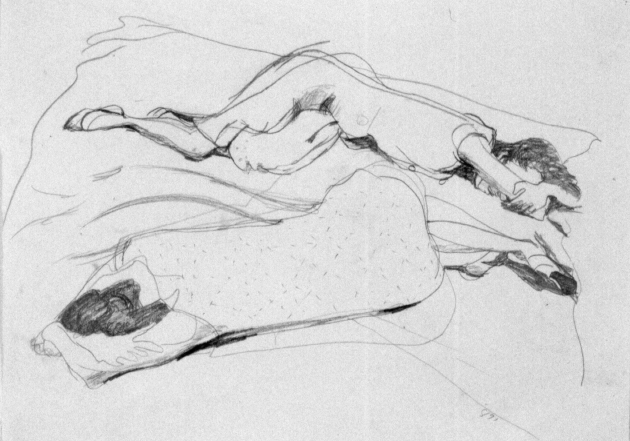 Study for Dreaming 1992 graphite on paper