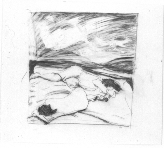 Study for Dreaming far Away 1991 graphite on paper